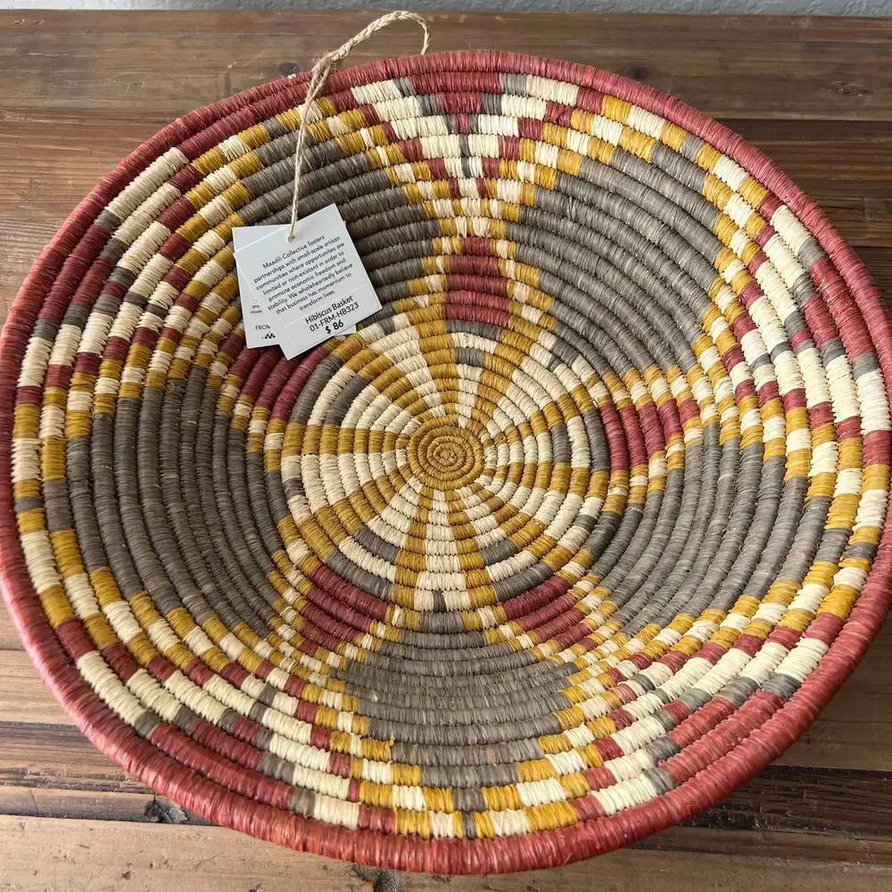 Maadili Collective Hubiscus Basket‎ Harvest Collection Basket NEW